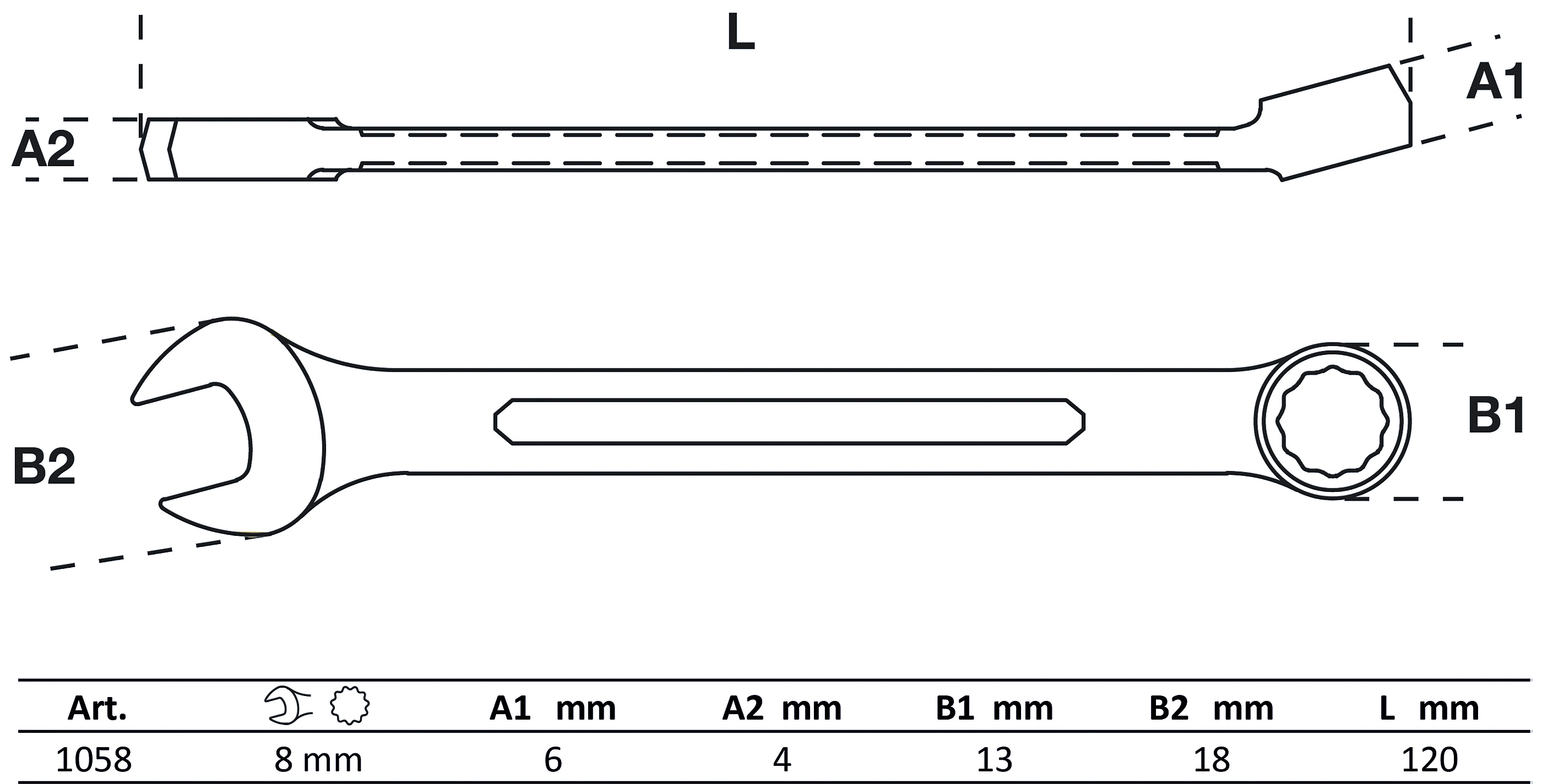 BGS Maul-Ringschlüssel | SW 8 mm