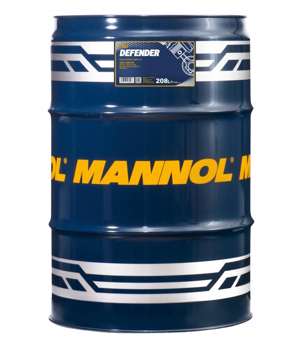 10W-40 Mannol 7507 Defender Motoröl 208 Liter