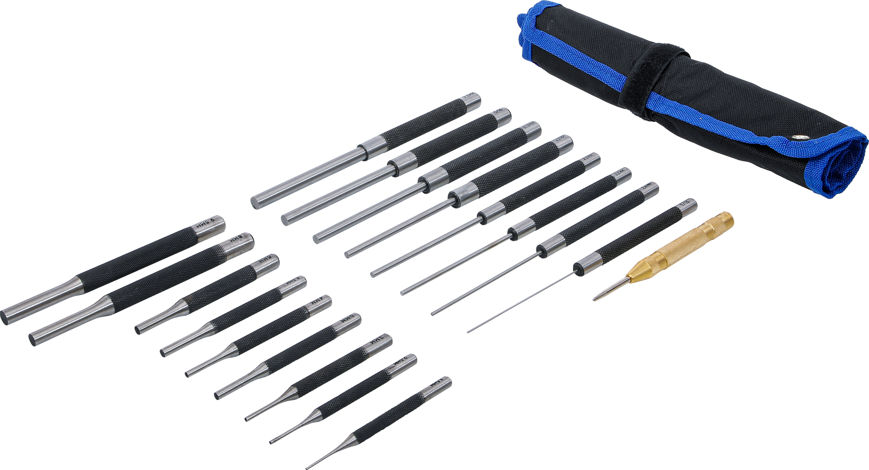 BGS Splintentreiber-Satz | 100 - 150 - 200 mm | 1,5 - 9,5 mm | inkl. Körner | 18-tlg.