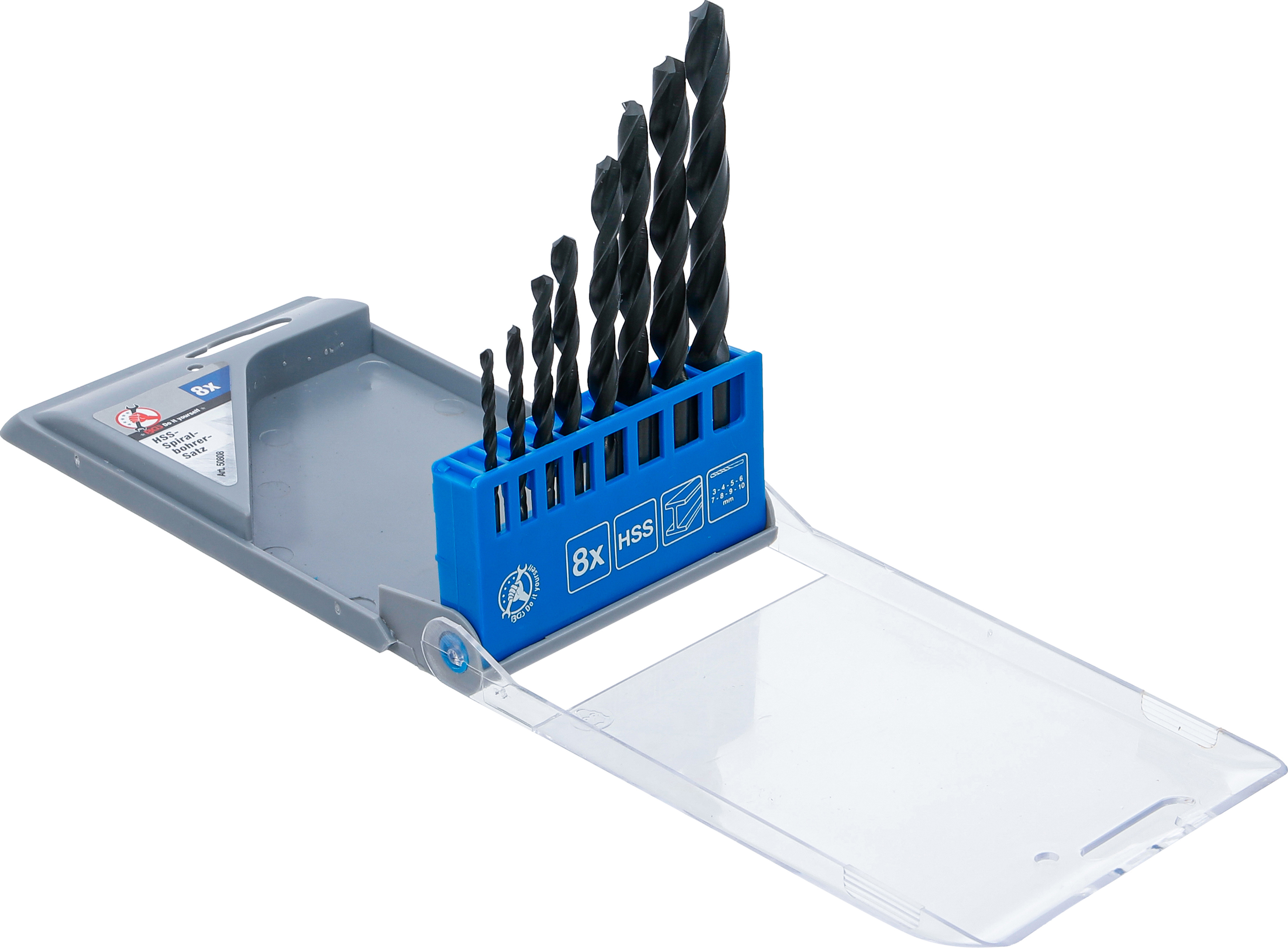 BGS HSS-Spiralbohrer-Satz | 3 - 10 mm | 8-tlg.