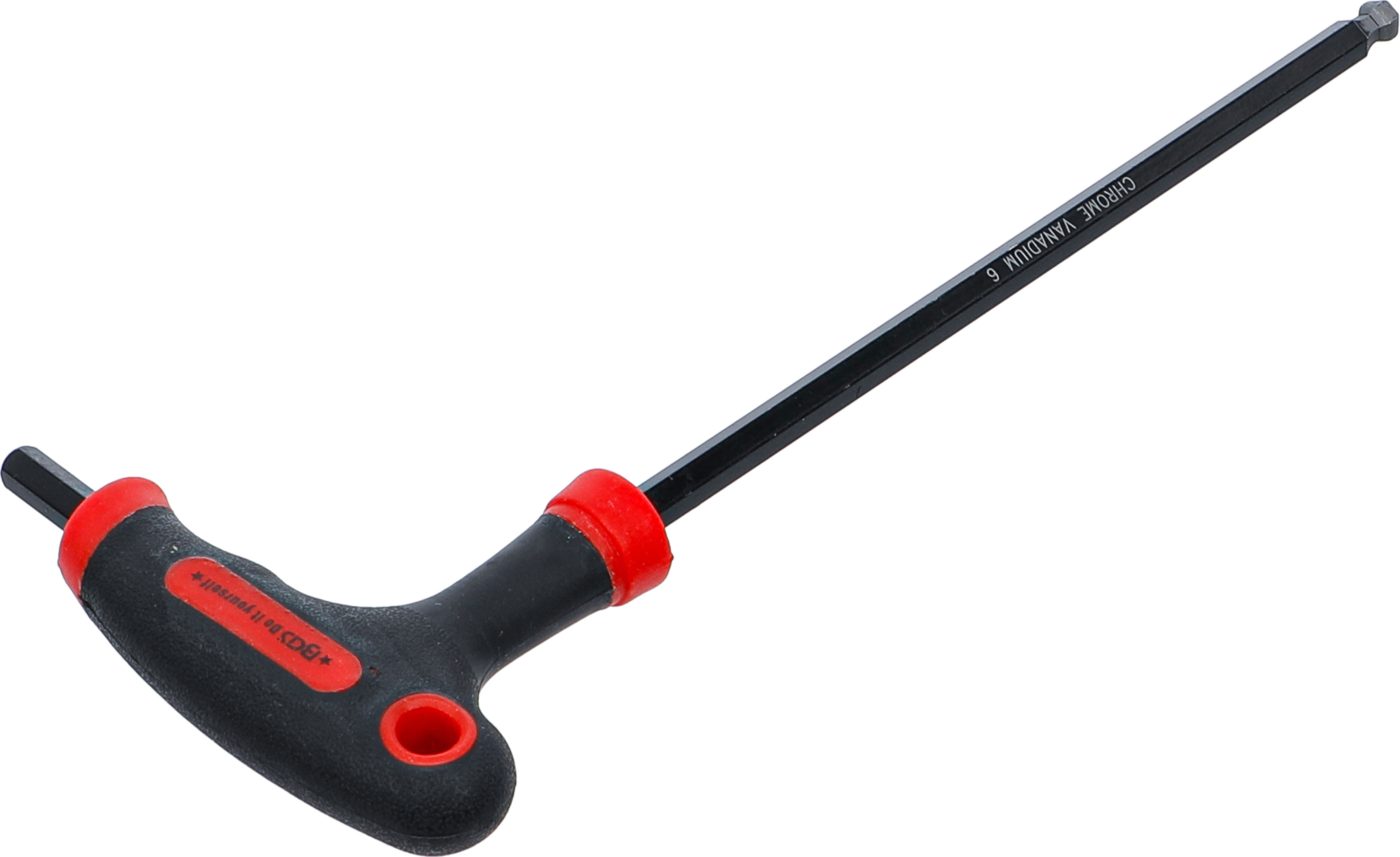 BGS Schraubendreher mit T-Griff und seitlicher Klinge | Innensechskant / Innensechskant mit Kugelkopf 6 mm