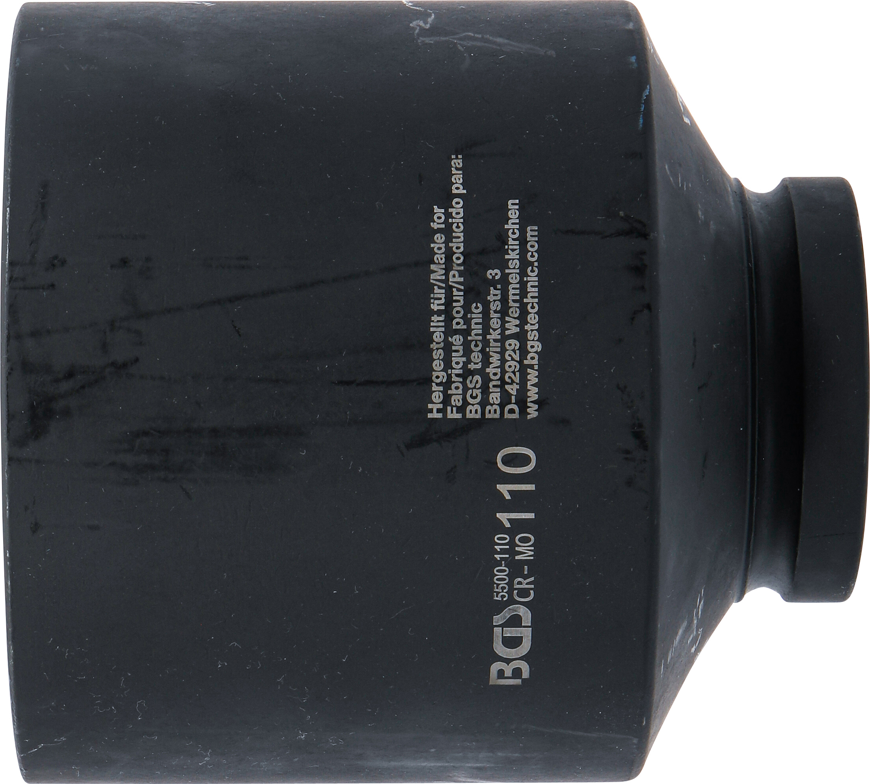 BGS Kraft-Steckschlüssel-Einsatz Sechskant, tief | Antrieb Innenvierkant 25 mm (1") | SW 110 mm