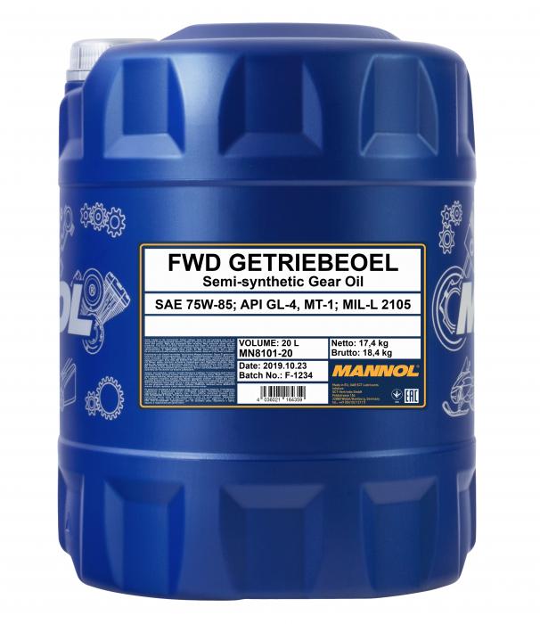 75W-85 Mannol 8101 FWD GL4 Getriebeöl 20 Liter