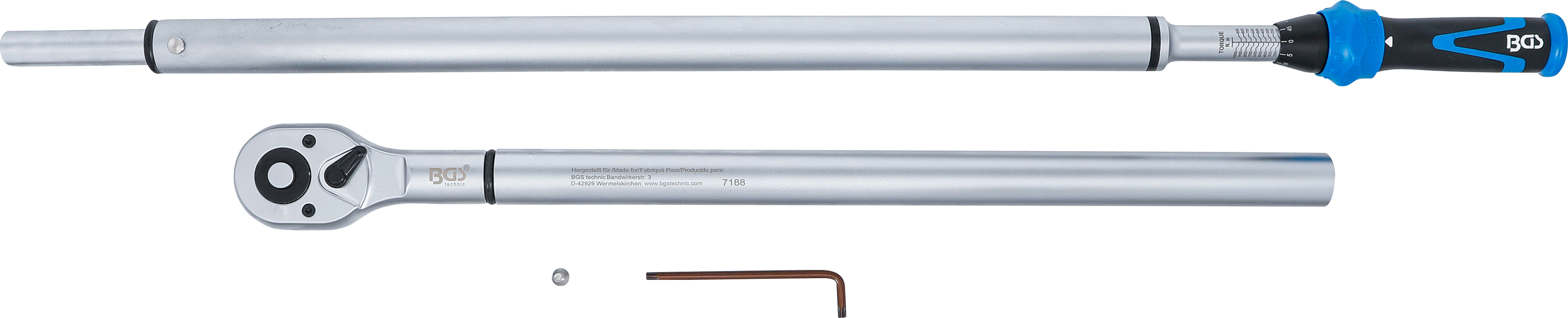 BGS Drehmomentschlüssel | Abtrieb Außenvierkant 20 mm (3/4") | 150 - 1000 Nm