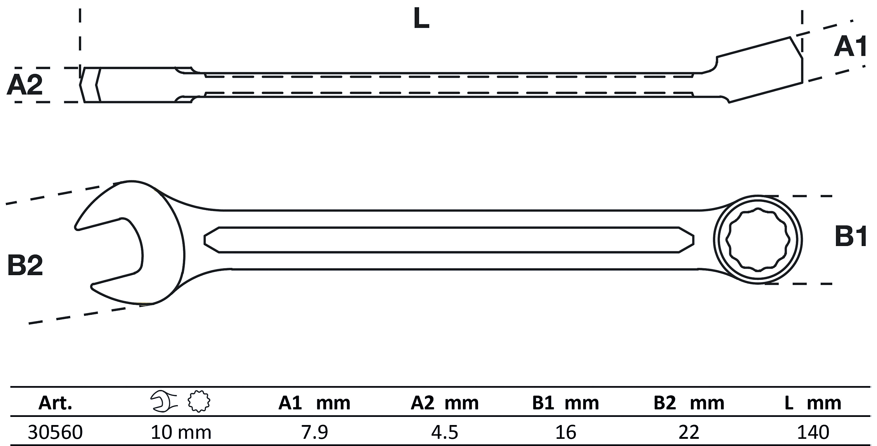 BGS Maul-Ringschlüssel | SW 10 mm