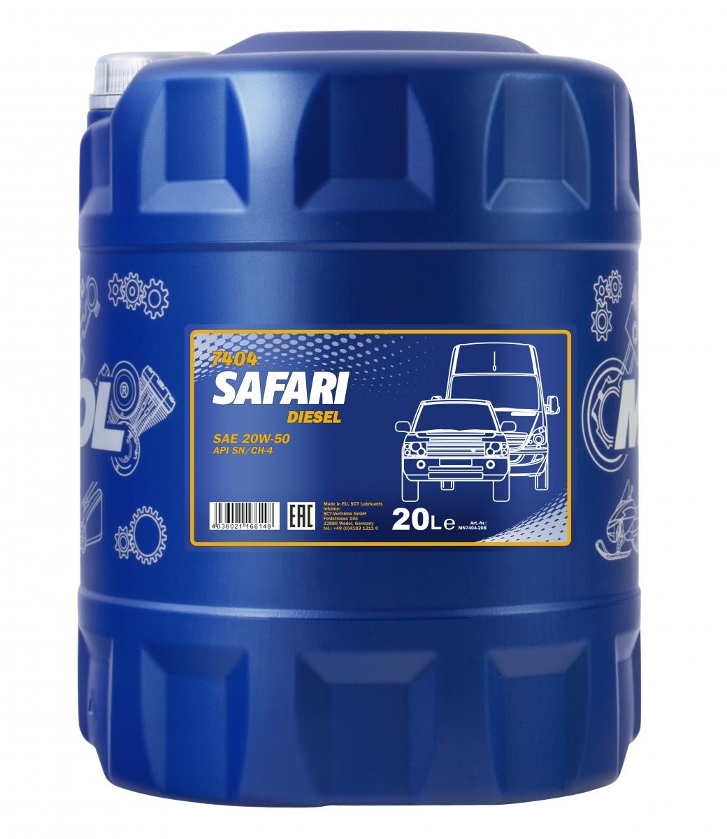 20W-50 Mannol 7404 Safari Motoröl 20 Liter