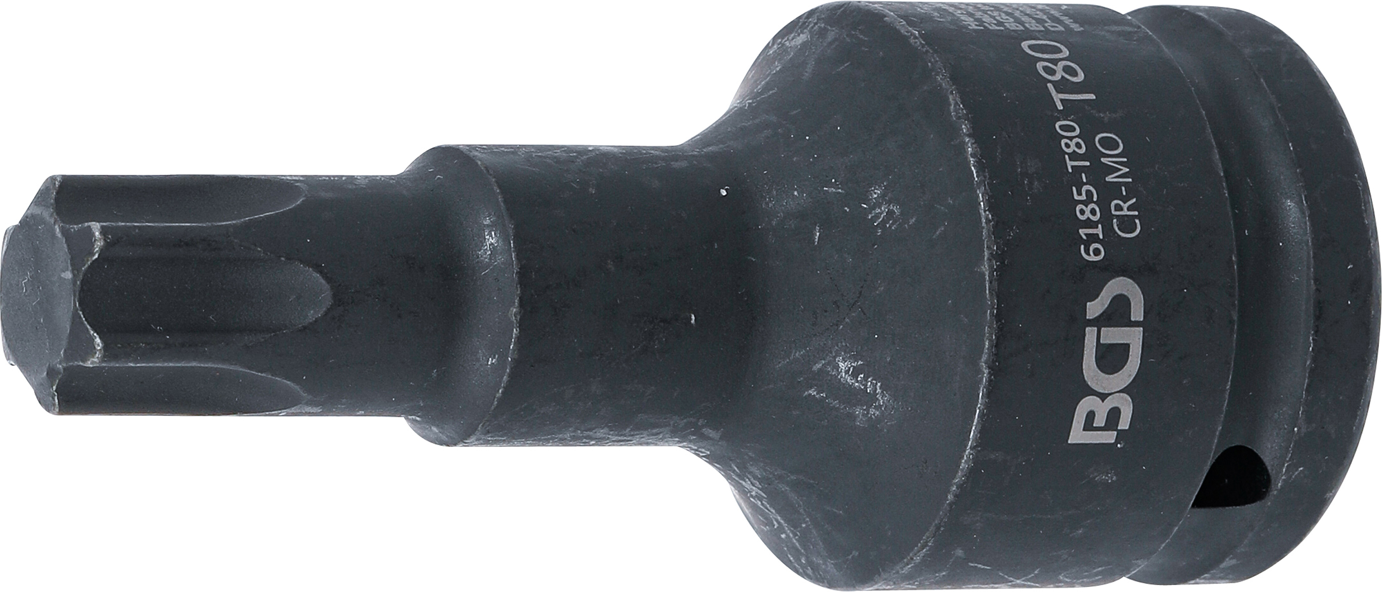 BGS Kraft-Bit-Einsatz | Länge 100 mm | Antrieb Innenvierkant 20 mm (3/4") | T-Profil (für Torx) T80