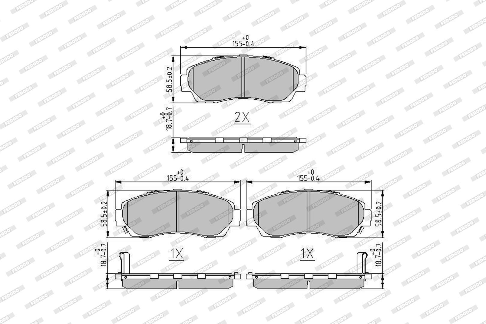 Bremsbelagsatz, Scheibenbremse