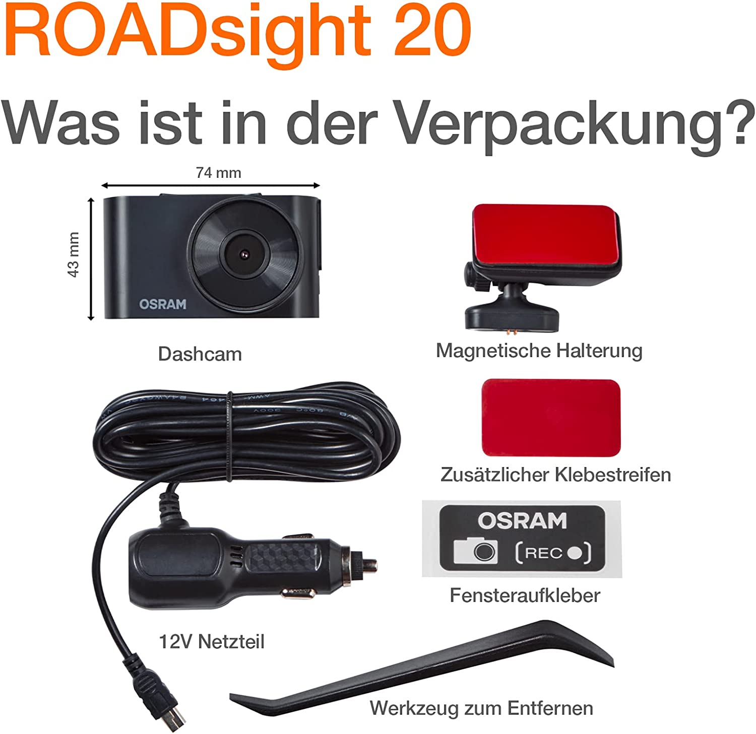 Osram ROADsight 30 Mobile connected Dashcam HD 1080p