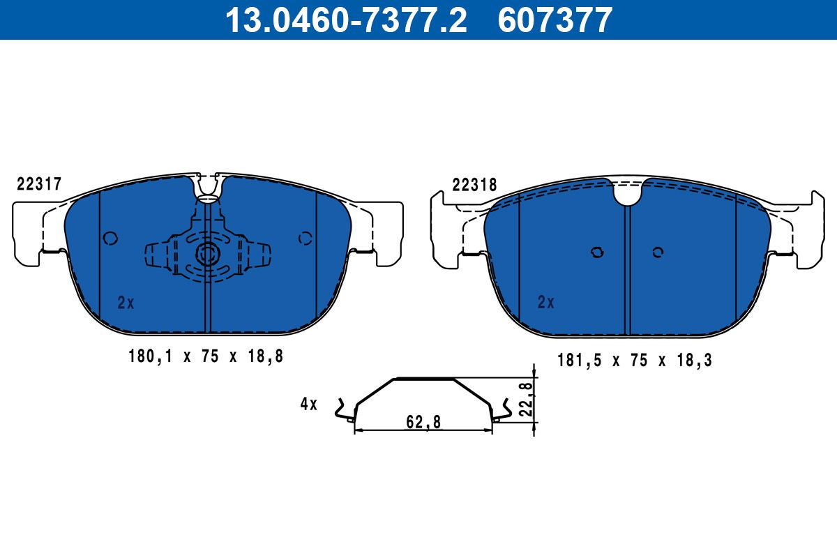 Bremsbelagsatz, Scheibenbremse