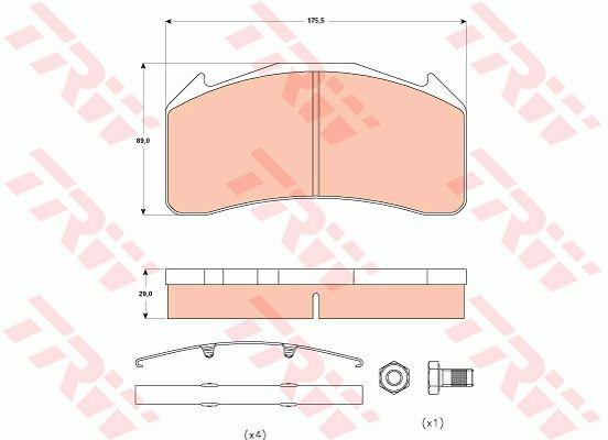Bremsbelagsatz, Scheibenbremse