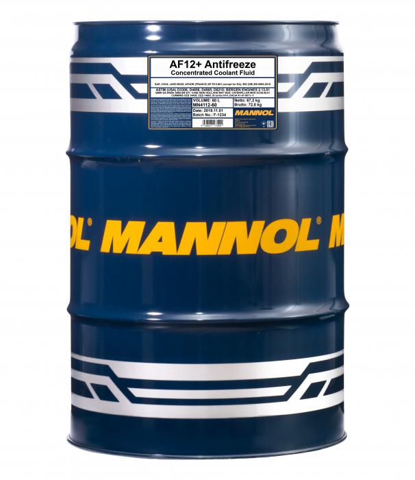 Mannol 4112 Kühlerfrostschutz Antifreeze AF12+ Longlife Konzentrat 60 Liter