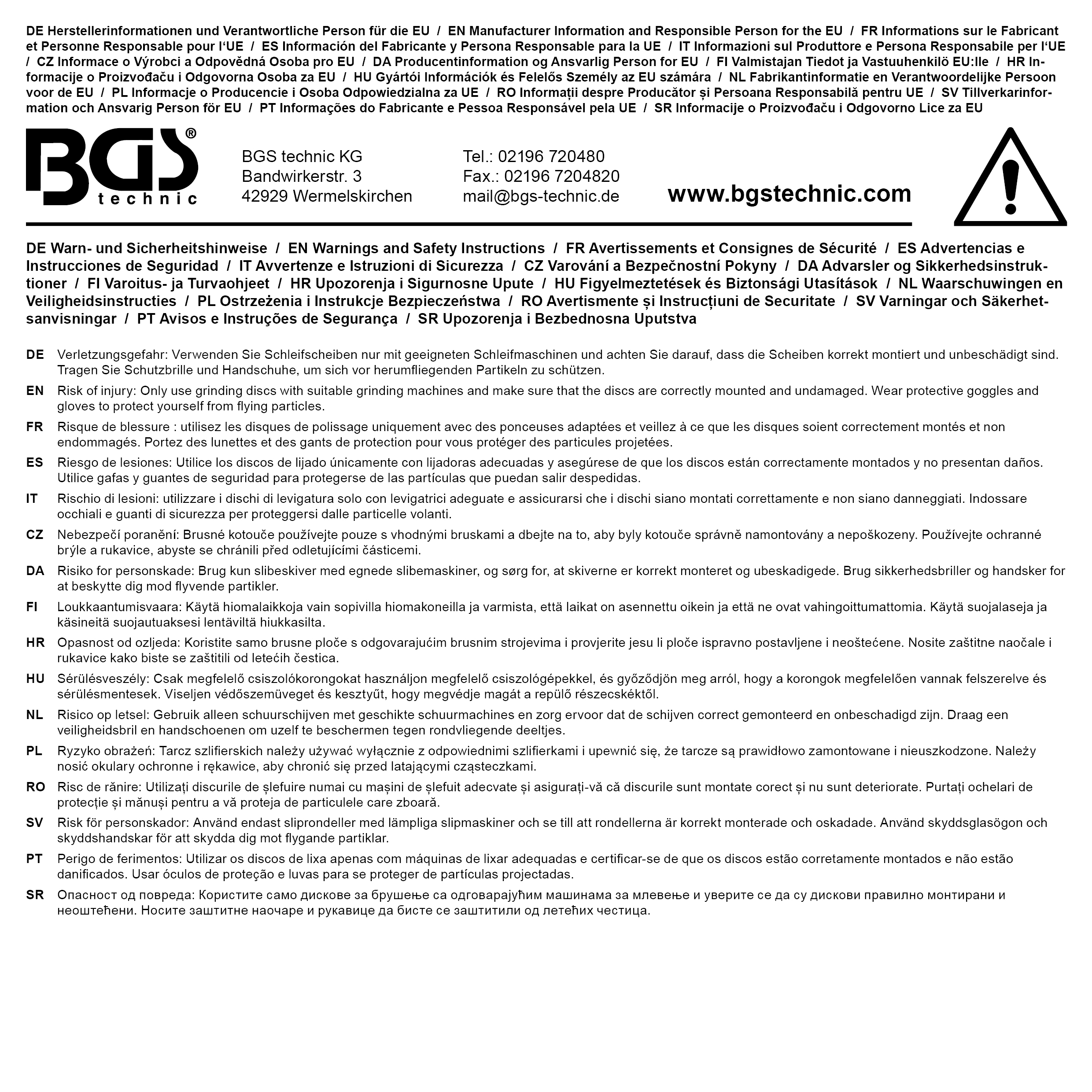 BGS Ersatz-Schleifscheibe | für Art. 74449 | 50 x 12 mm