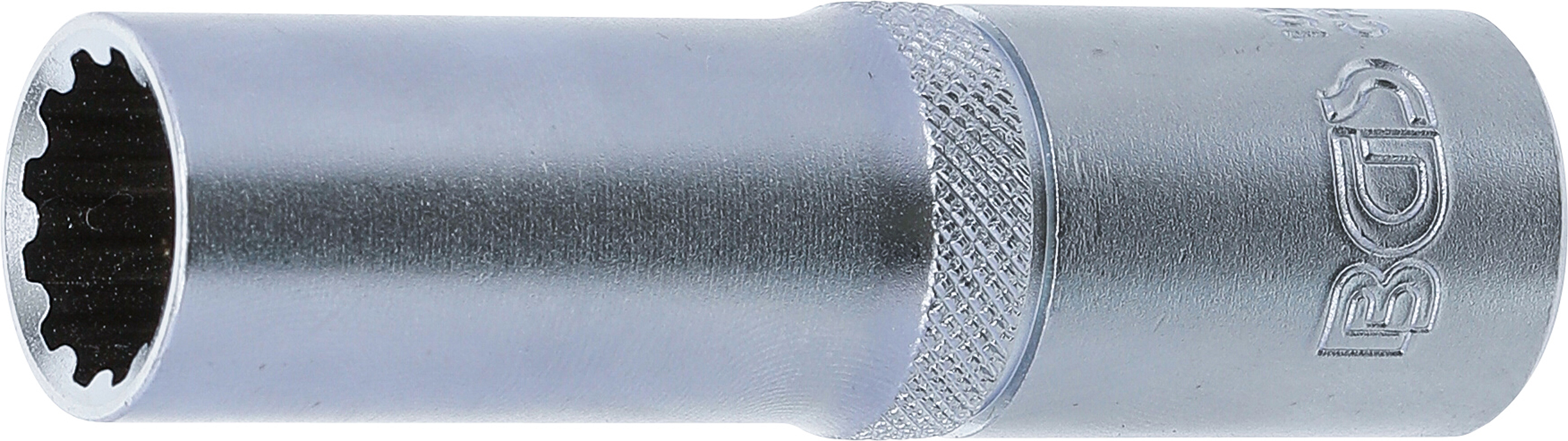 BGS Steckschlüssel-Einsatz Gear Lock, tief | Antrieb Innenvierkant 12,5 mm (1/2") | SW 14 mm