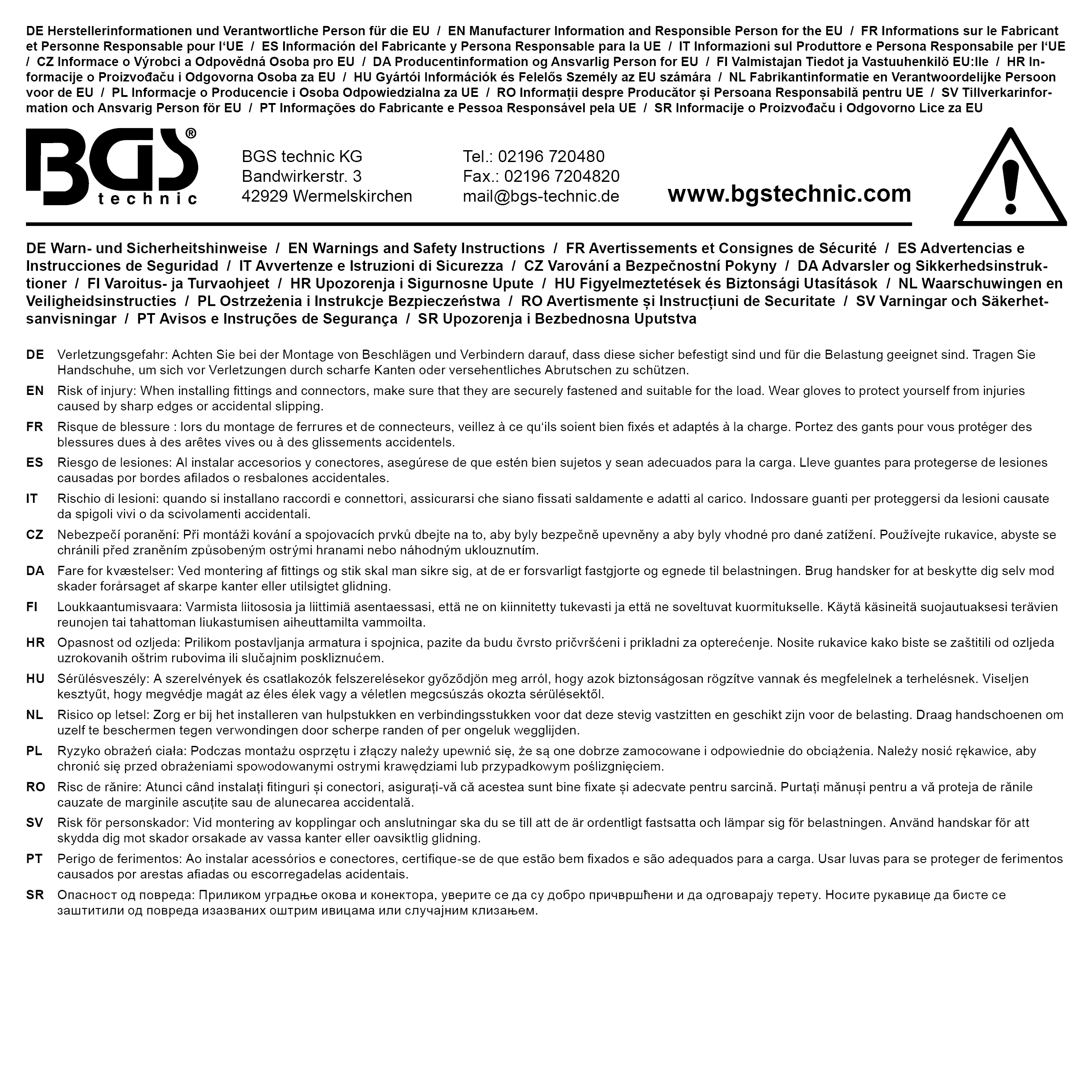 BGS Winkelverbinder | 50 x 50 x 40 x 2 mm