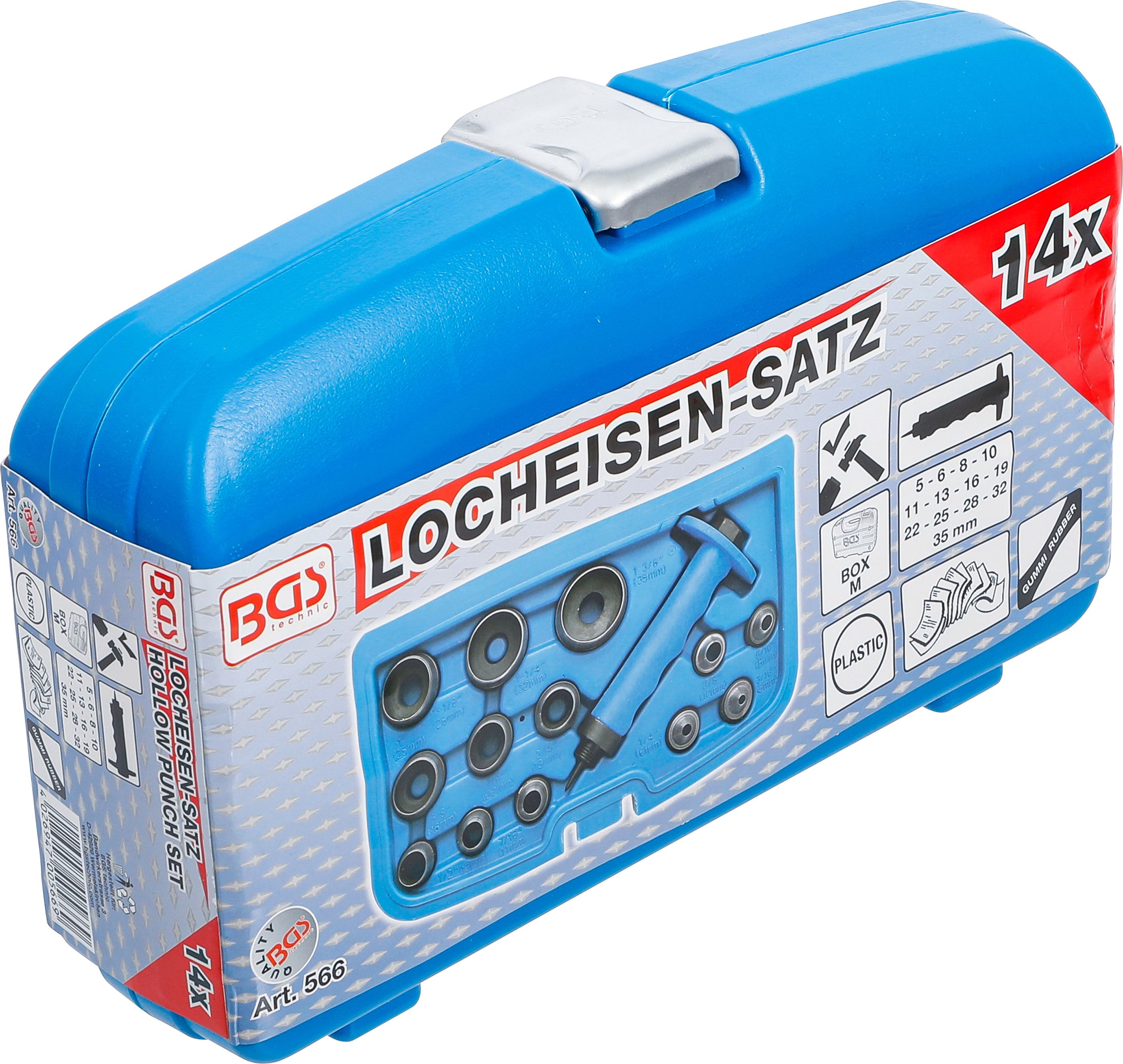 BGS Locheisen-Satz | 5 - 35 mm | 14-tlg.