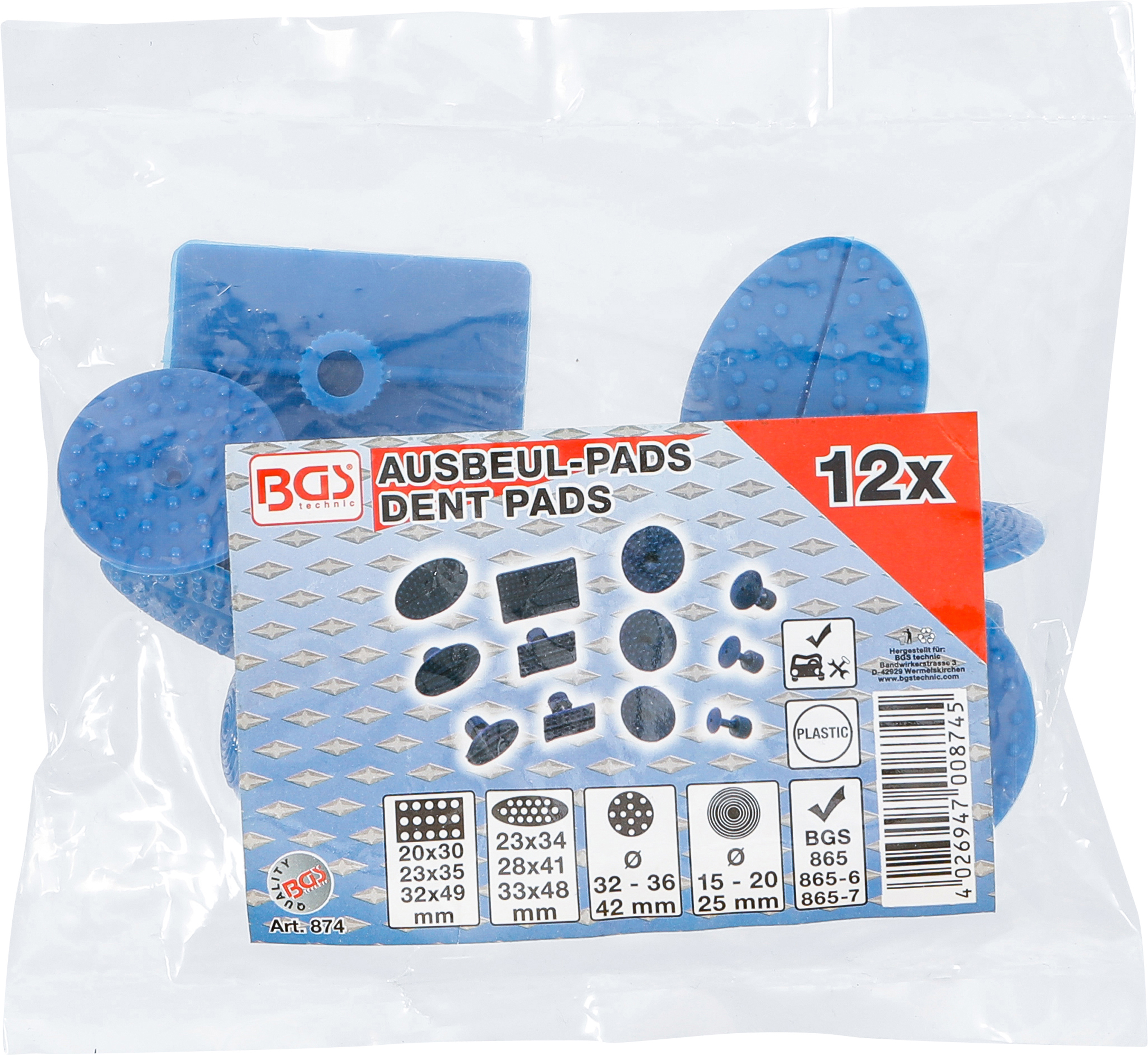 BGS Ausbeul-Pads | für Art. 865 | 12-tlg.