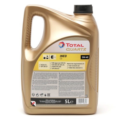 5W-40 Total Quartz Ineo C3 Motoröl 5 Liter