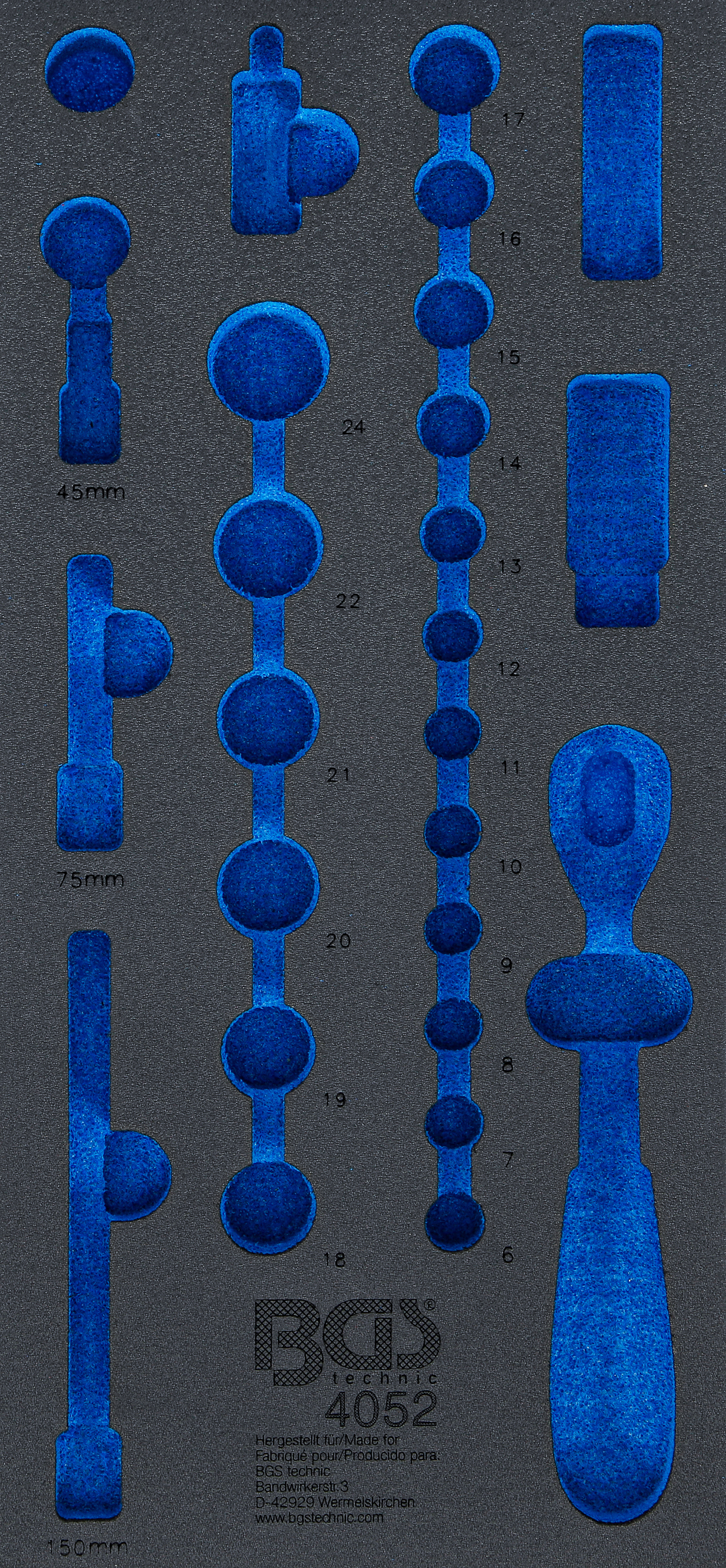 BGS Werkstattwageneinlage 1/3 | leer | für Art. 4052