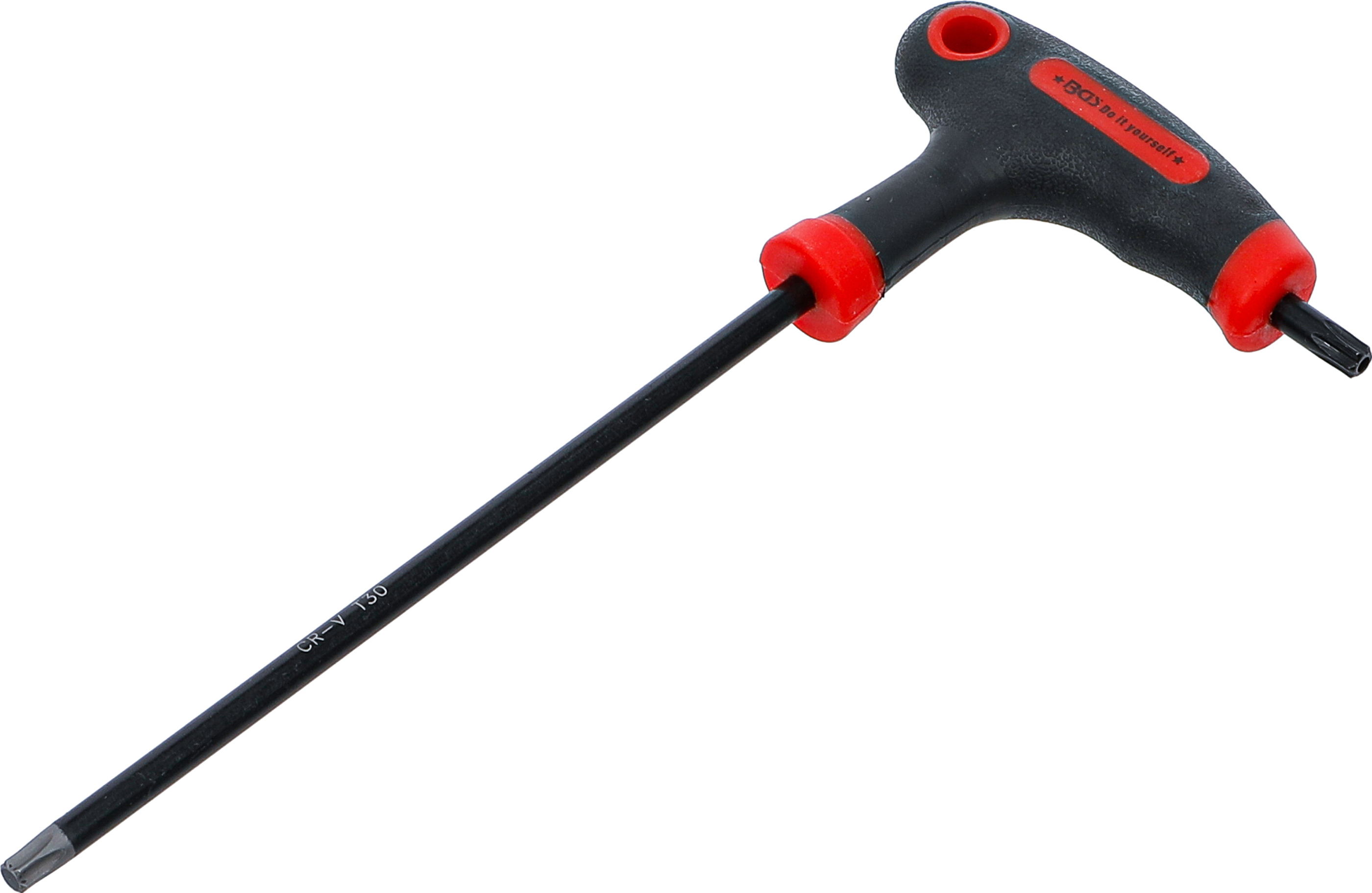 BGS Schraubendreher mit T-Griff und seitlicher Klinge | T-Profil (für Torx) mit/ohne Bohrung T30