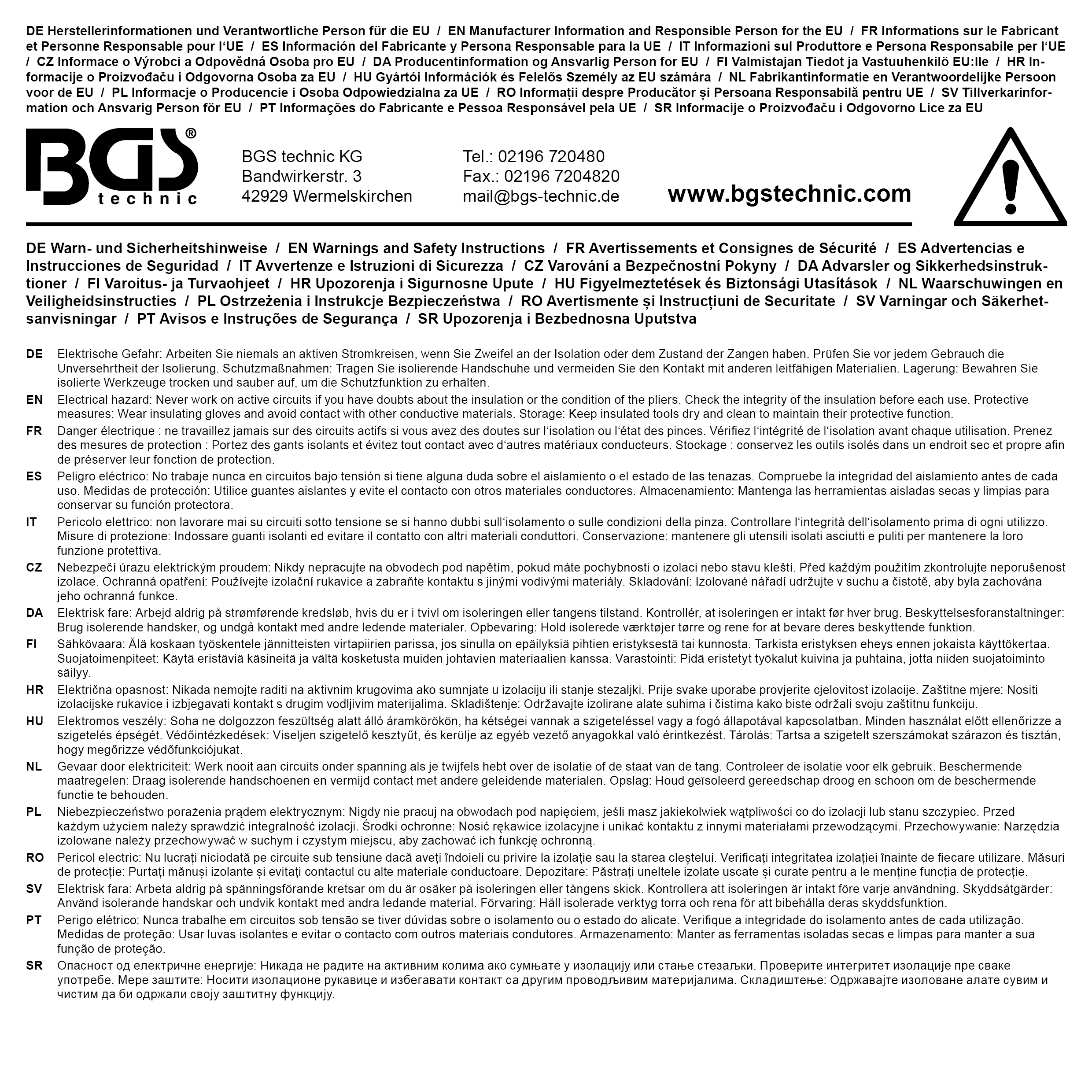 BGS VDE-Kabelschneider | 150 mm