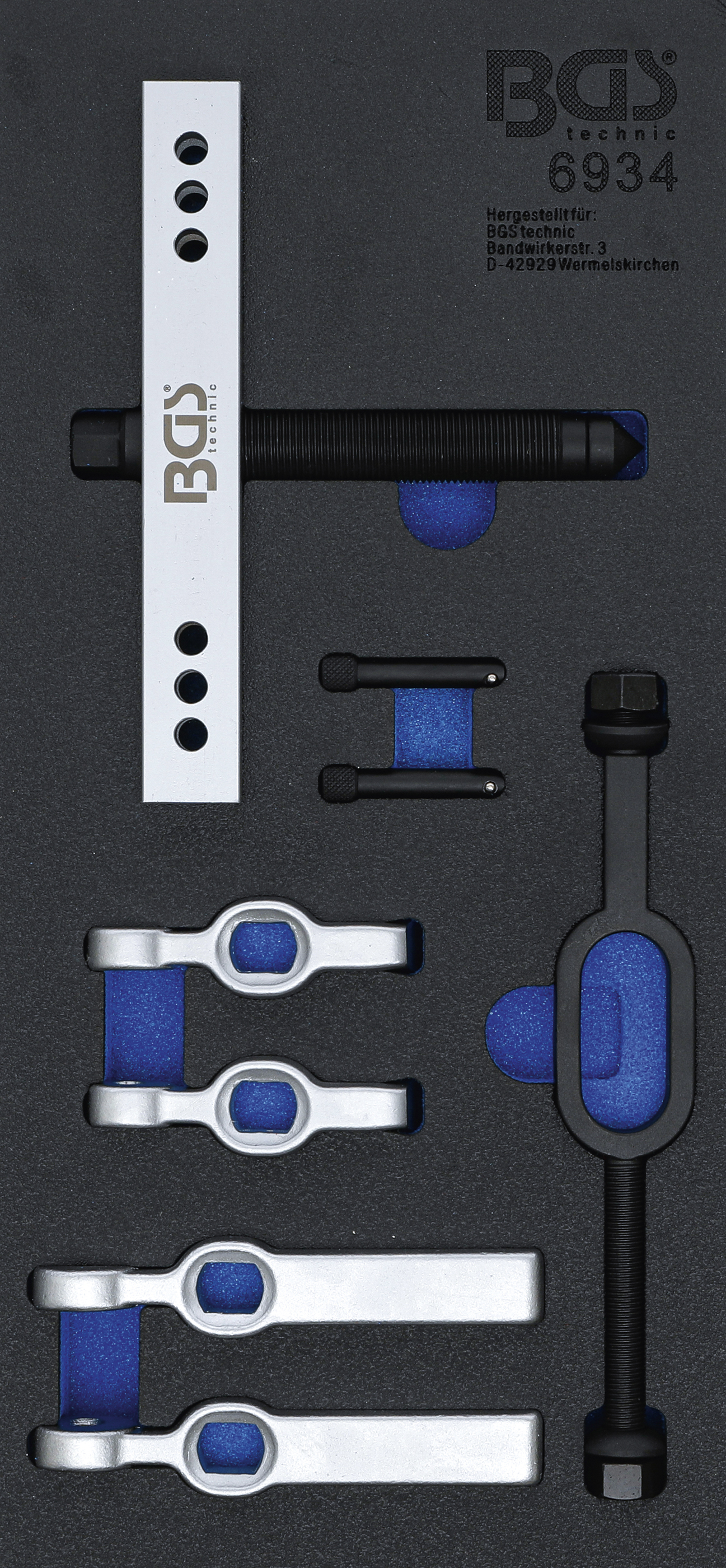 BGS Klimaanlagen-Riemenscheiben- & Kupplungs-Abzieher-Satz | 9-tlg.