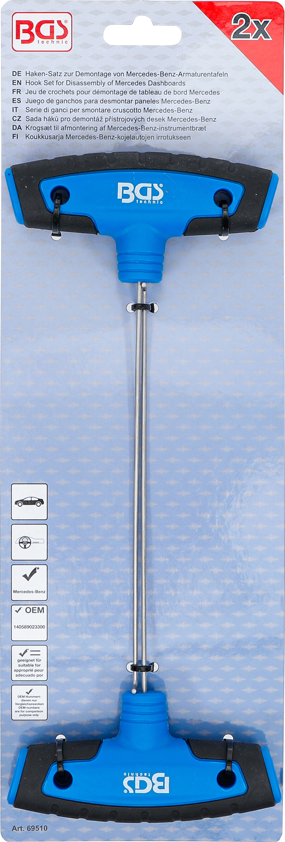 BGS Haken-Satz zur Demontage von Mercedes-Benz-Armaturentafeln | 2-tlg.