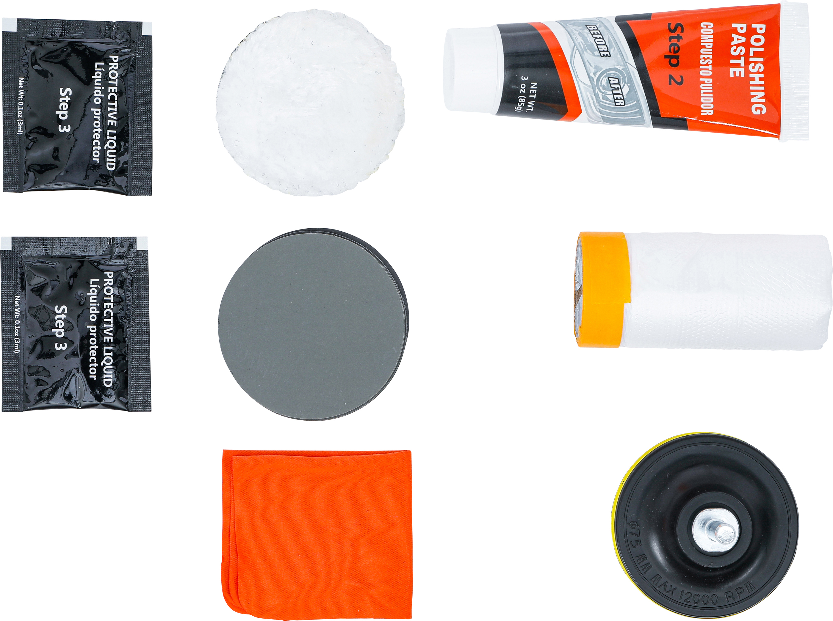 BGS Fahrzeugscheinwerfer-Aufbereitungs-Kit | 14-tlg.