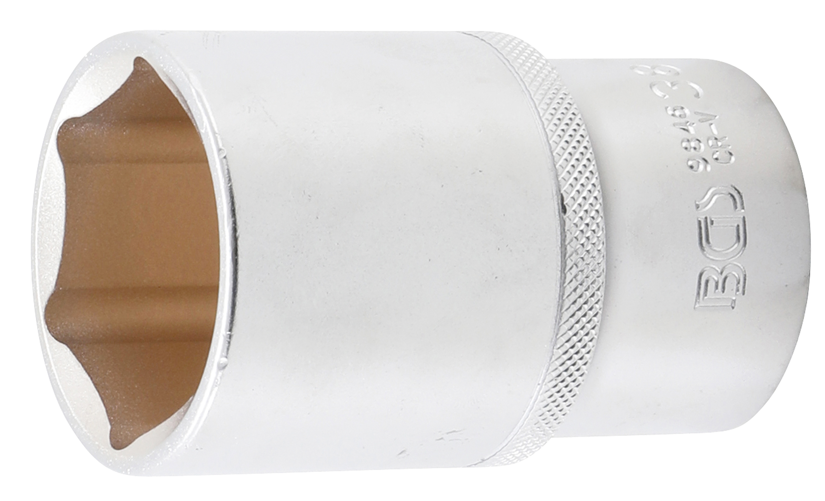 BGS Steckschlüssel-Einsatz Sechskant, tief | Antrieb Innenvierkant 12,5 mm (1/2") | SW 38 mm