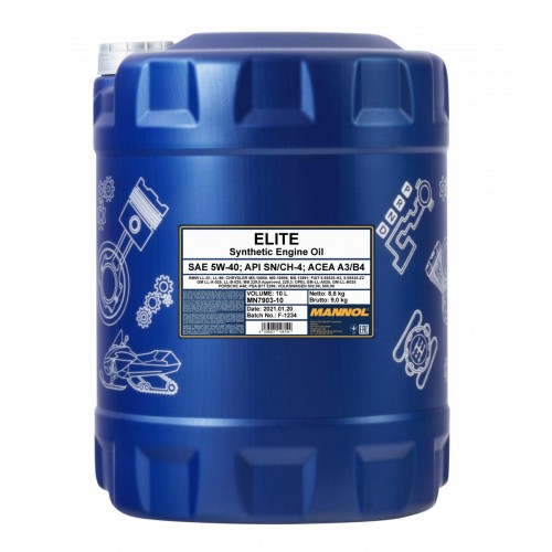 5W-40 Mannol 7903 Elite Motoröl 10 Liter