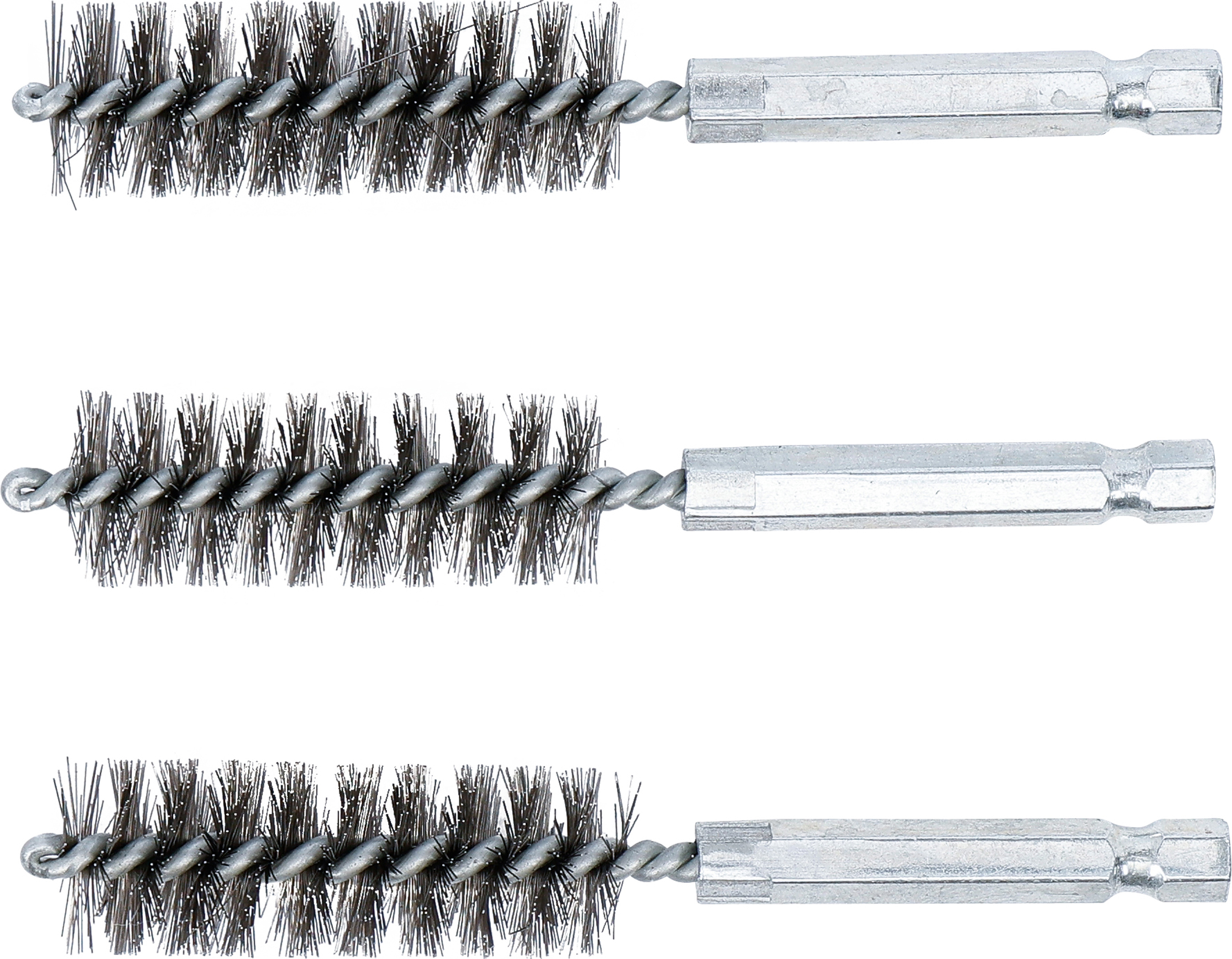 BGS Stahlbürste | 16 mm | Antrieb Außensechskant 6,3 mm (1/4") | 3-tlg.