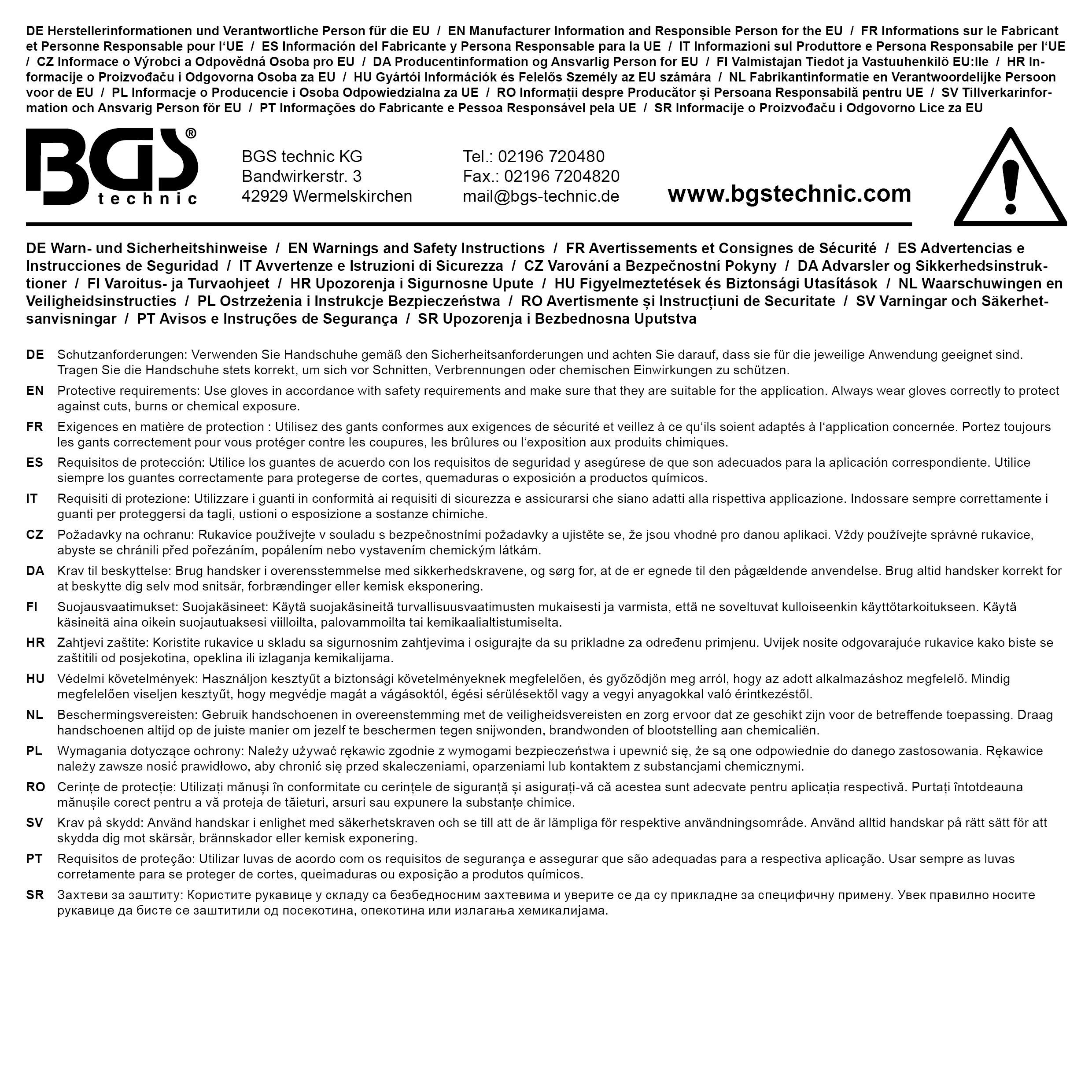 BGS Arbeitshandschuhe | Größe 8 (M)