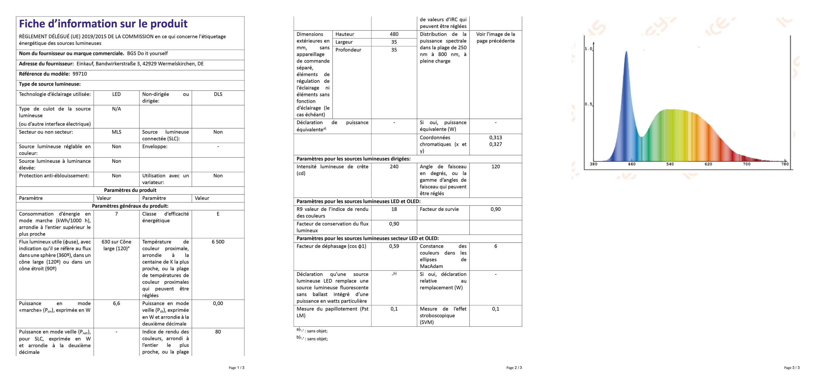 BGS LED Werkstatt-Leuchte | 6 W