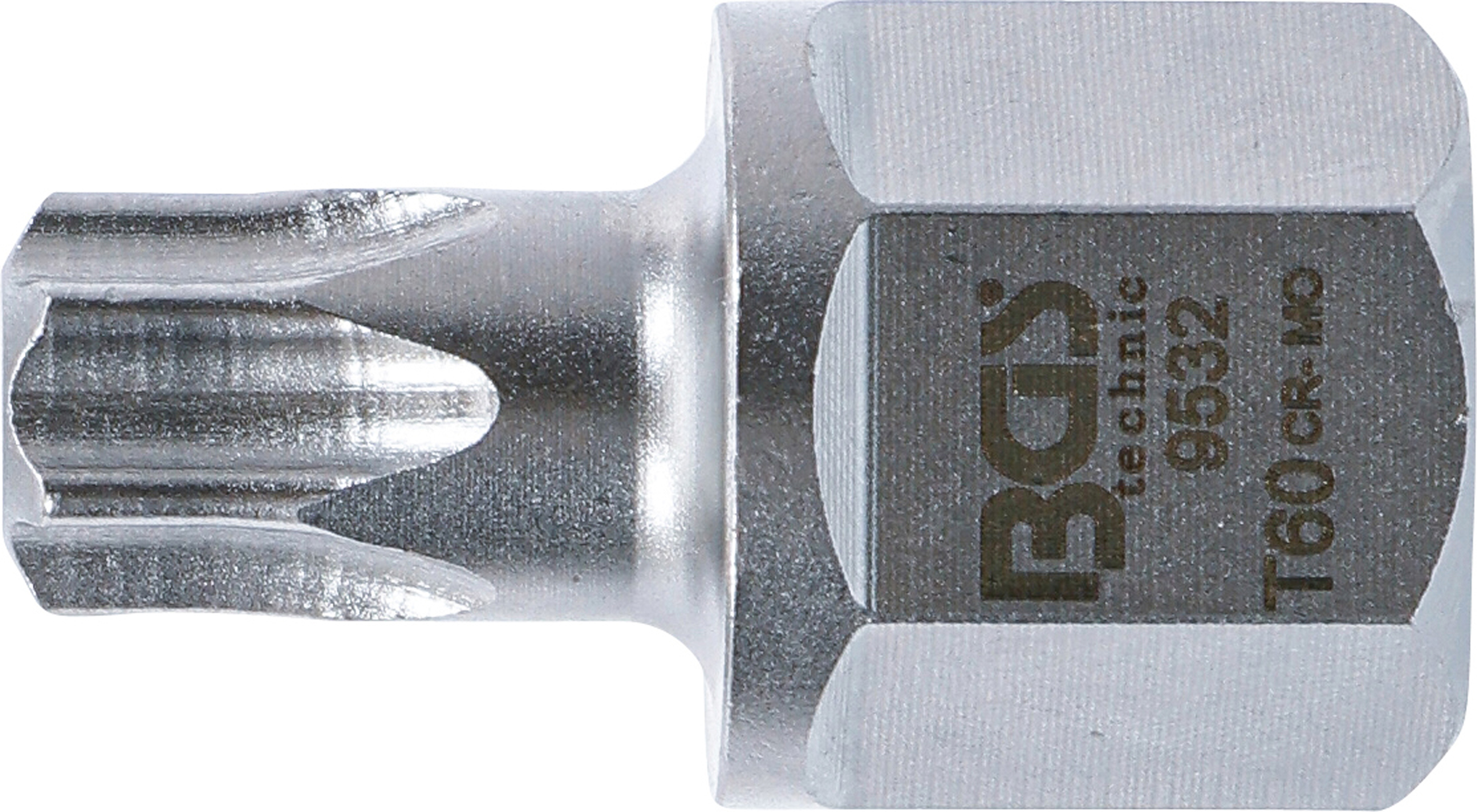 BGS Keilrippenriemen-Bit-Einsatz | Antrieb Innenvierkant 12,5 mm (1/2"), Außensechskant SW 22 mm | T-Profil (für Torx) T60