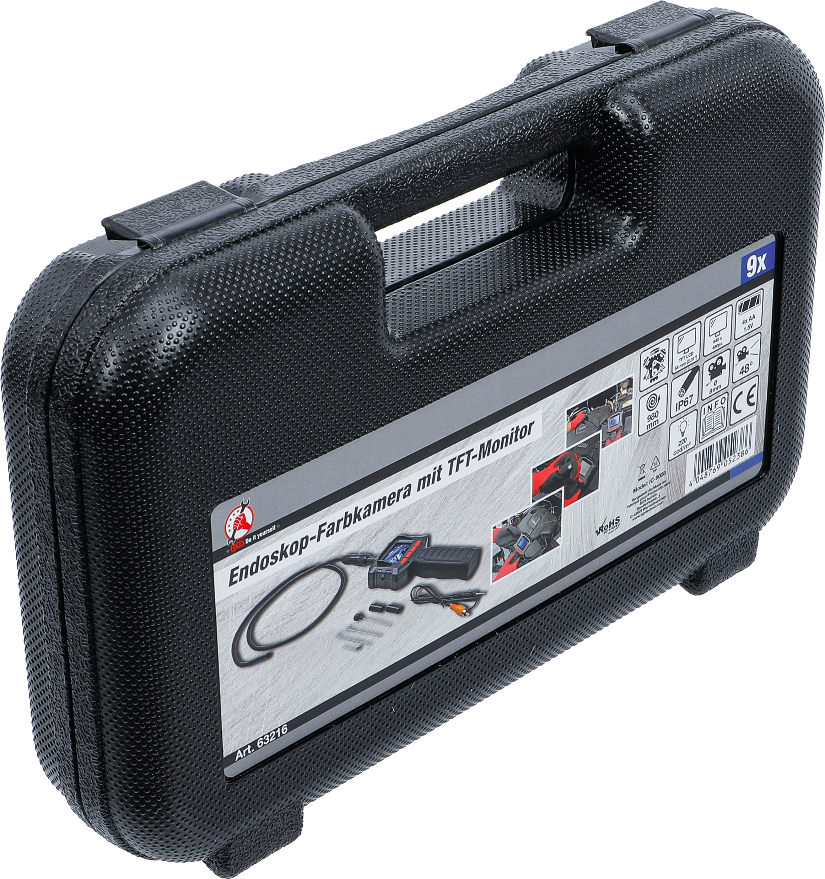 BGS Endoskop-Farbkamera mit TFT-Monitor | Kamerakopf Ø 8 mm