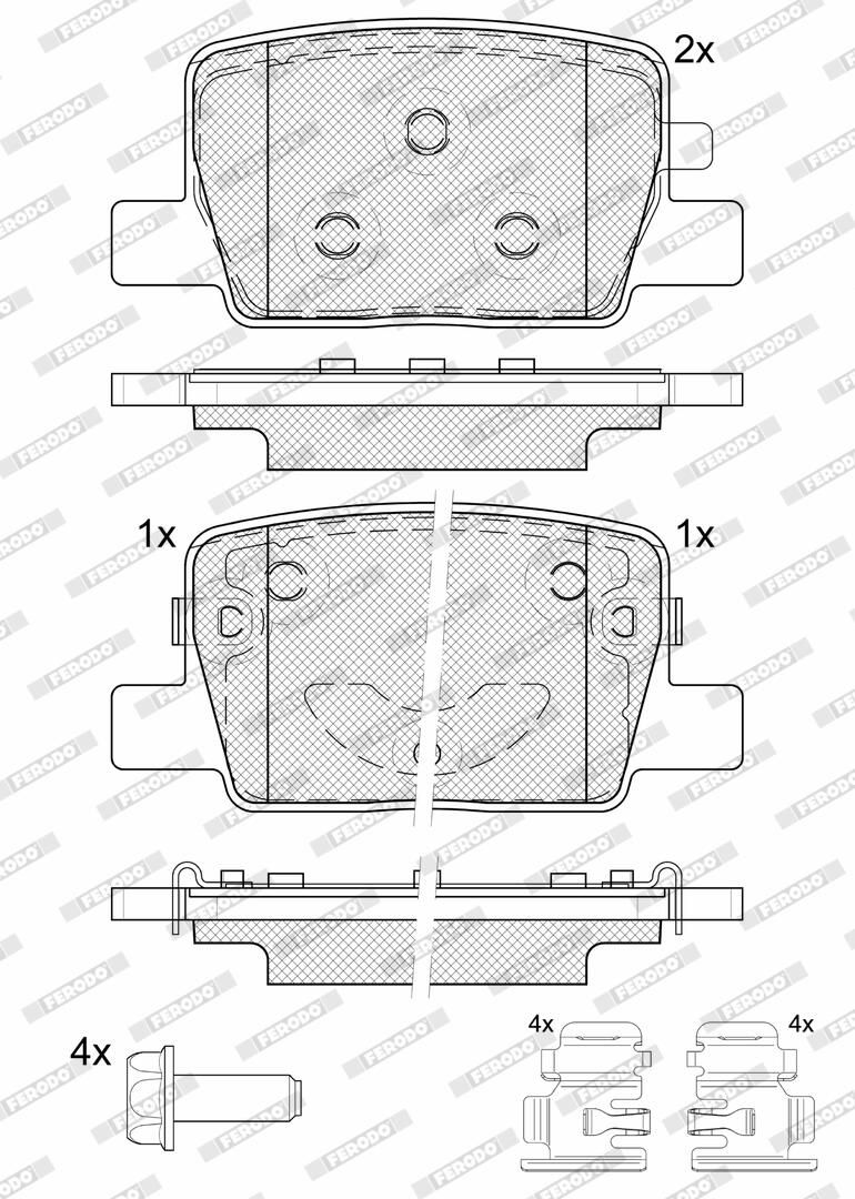Bremsbelagsatz, Scheibenbremse