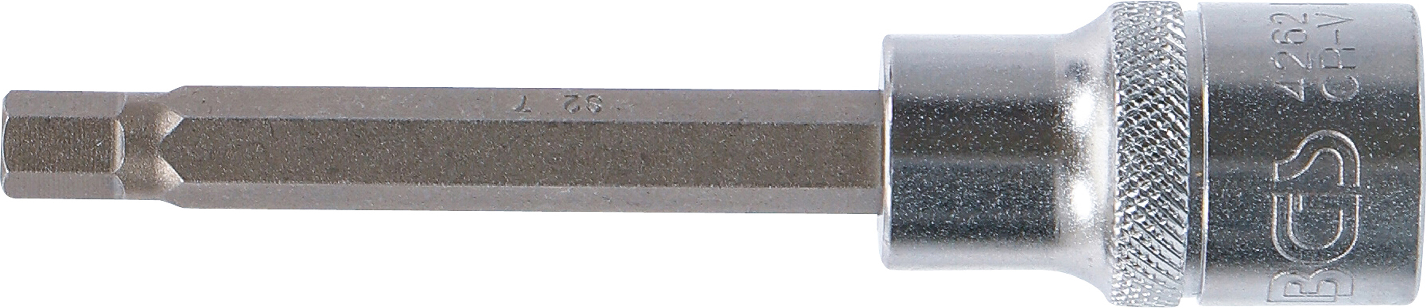 BGS Bit-Einsatz | Länge 100 mm | Antrieb Innenvierkant 12,5 mm (1/2") | Innensechskant 7 mm