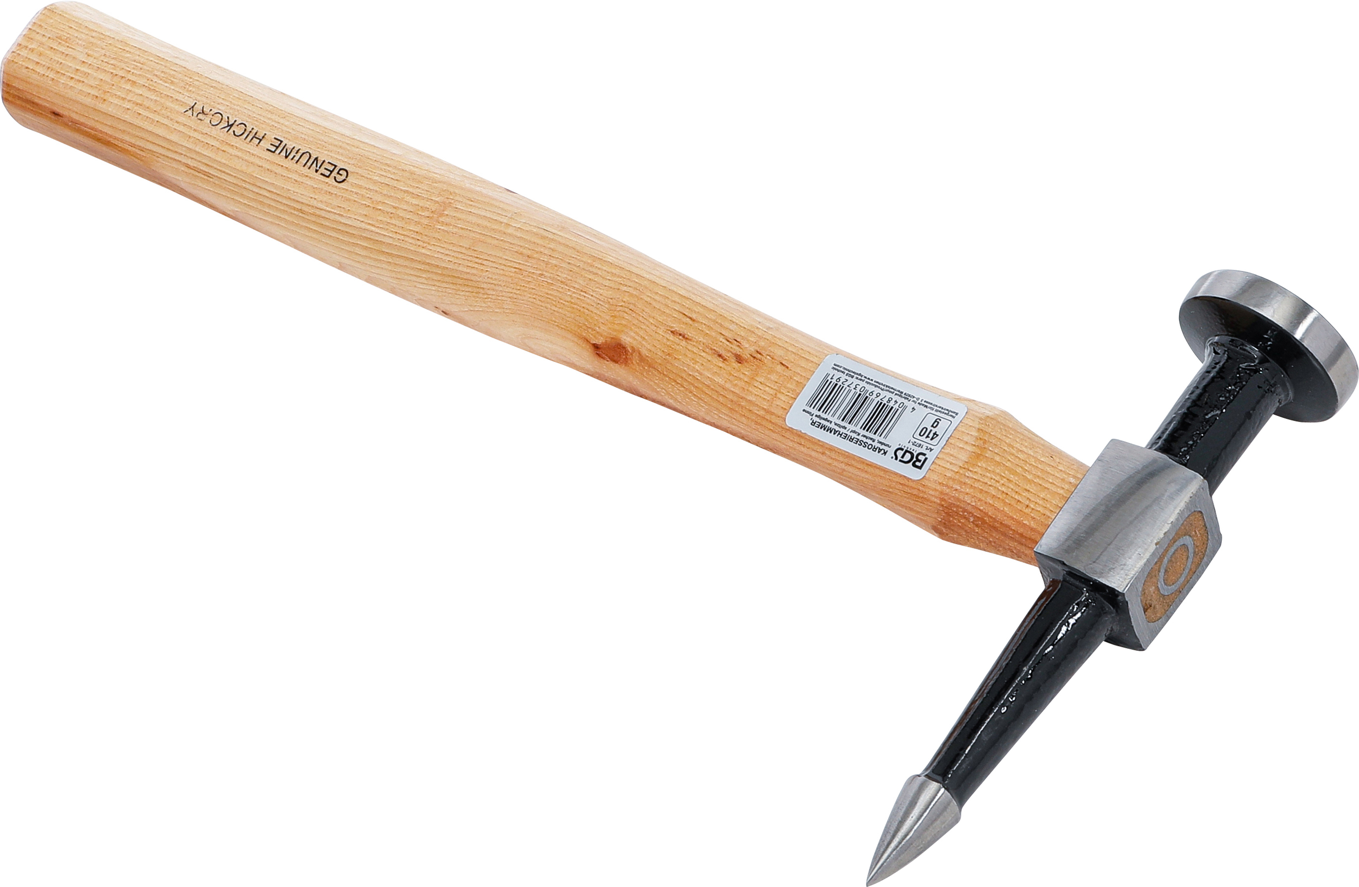 BGS Karosseriehammer | runder, flacher Kopf / spitze, kegelige Finne