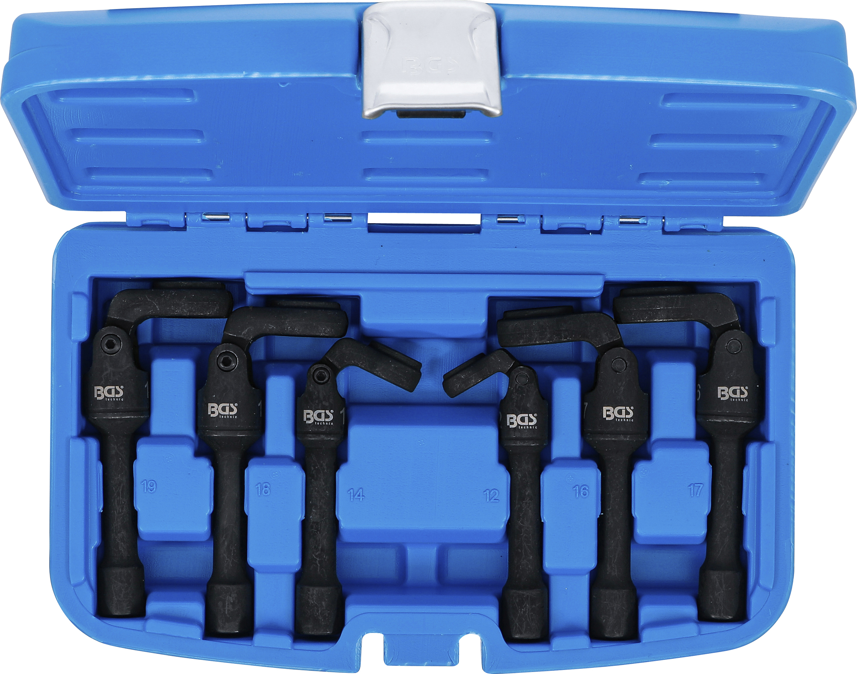 BGS Hahnenfußschlüssel-Satz | Antrieb Innenvierkant 10 mm (3/8") | mit Gelenk | 6-tlg.