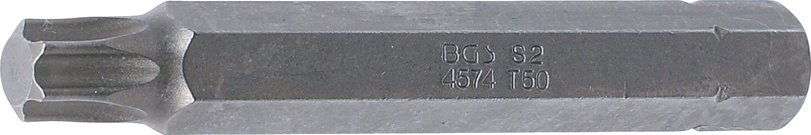 BGS Bit | Länge 75 mm | Antrieb Außensechskant 10 mm (3/8") | T-Profil (für Torx) T50