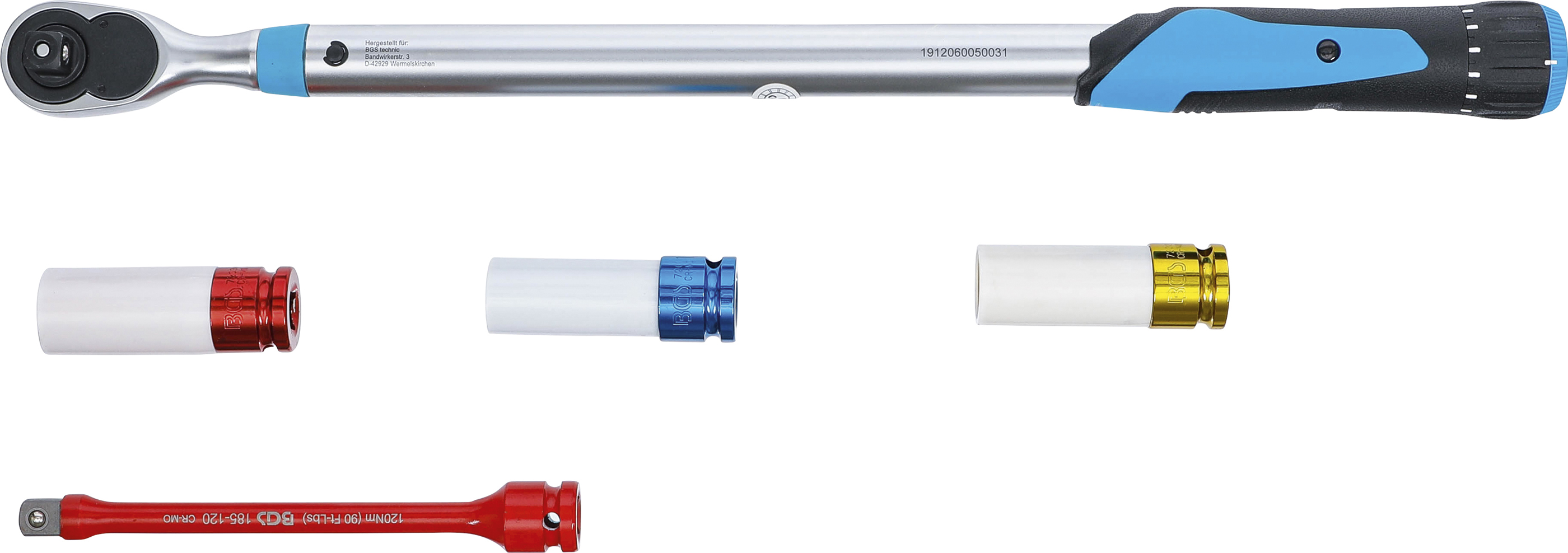 BGS Drehmomentschlüssel-Satz | 12,5 mm (1/2") | 40 - 200 Nm