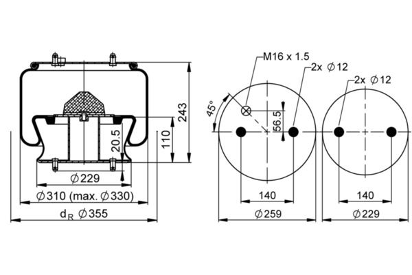 Federbalg, Luftfederung