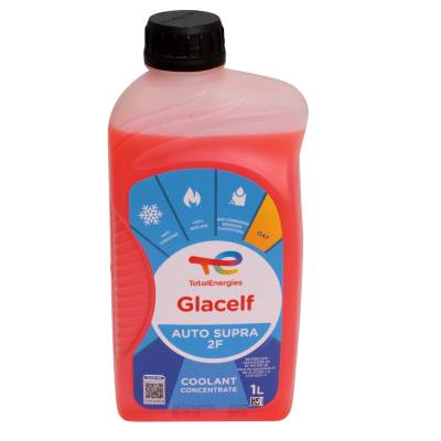 Total Glacelf Auto Supra 2F Kühlerfrostschutz Konzentrat G12 Rosa 1 Liter