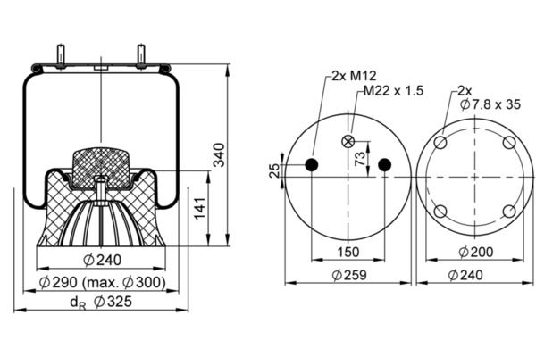 Federbalg, Luftfederung