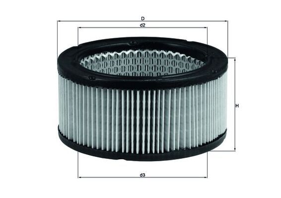 Luftfilter LX213 “KNECHT 75 mm, 160 mm”