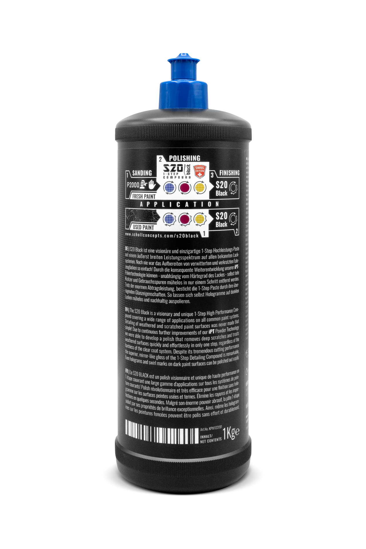 Scholl Concepts S20 Black Easy Clean Swiss Edition Paste Compound Hochleistungspaste 1 kg