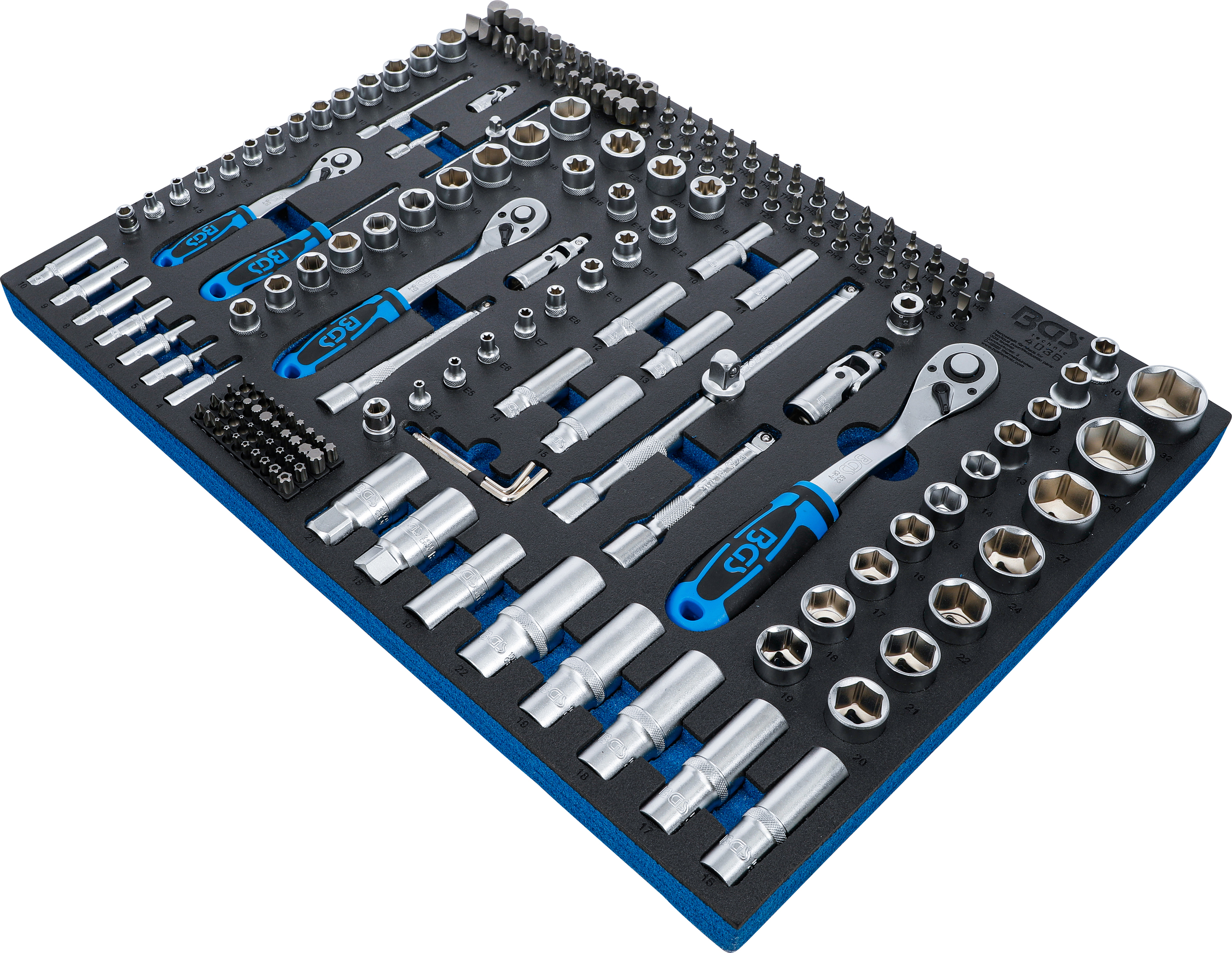BGS Werkstattwageneinlage 3/3: Steckschlüssel-Satz | 192-tlg.