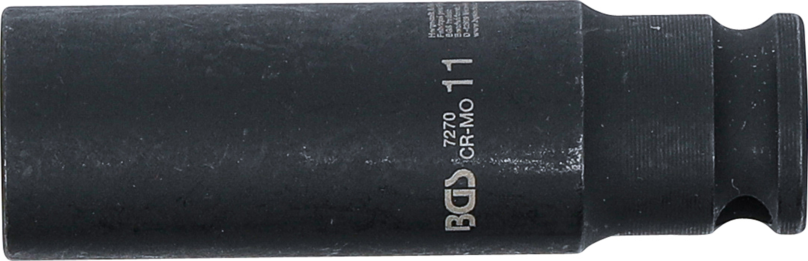 BGS Kraft-Steckschlüssel-Einsatz Sechskant, tief | Antrieb Innenvierkant 6,3 mm (1/4") | SW 11 mm