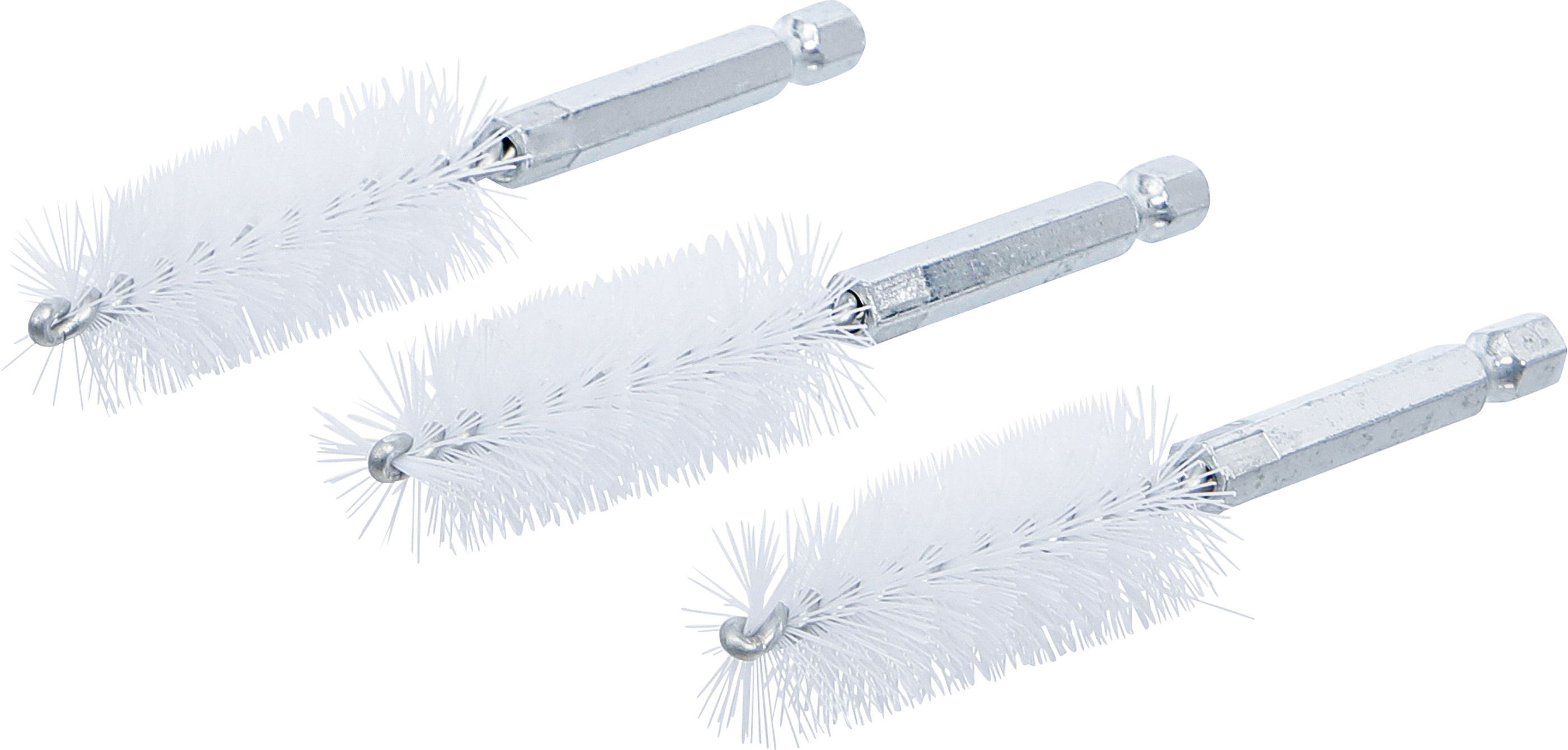 BGS Nylonbürste | 19 mm | Antrieb Außensechskant 6,3 mm (1/4") | 3-tlg.