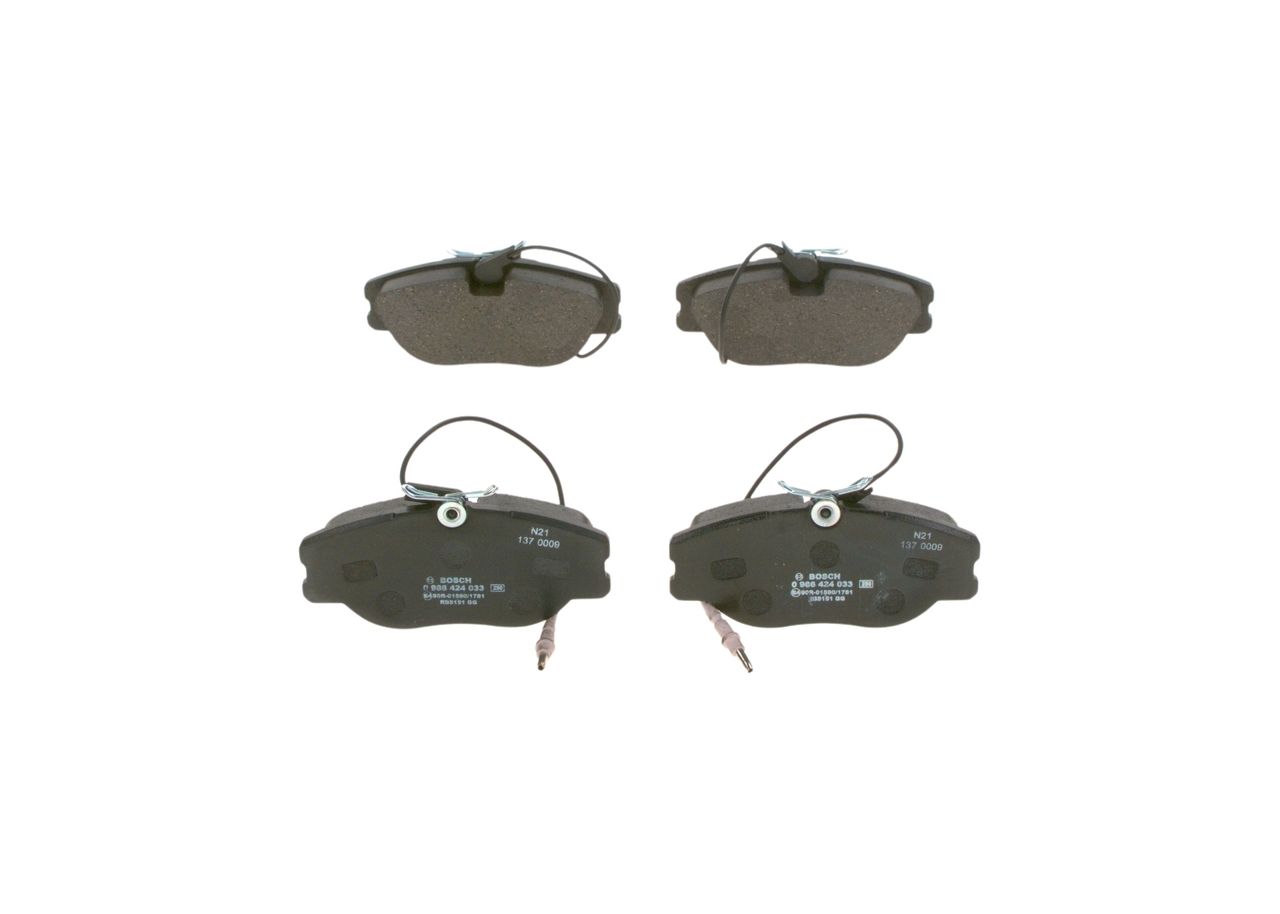 Bremsbelagsatz, Scheibenbremse